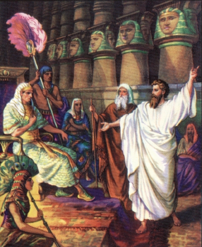 Моисей и Аарон перед фараоном
